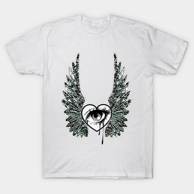 Eye makes your heart enter into a love affair with the approaching Valentine's Day T-Shirt Stickers T-Shirt by Ericmas